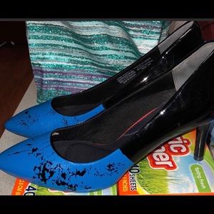 Rockport black heels custom paint Trutech comfort